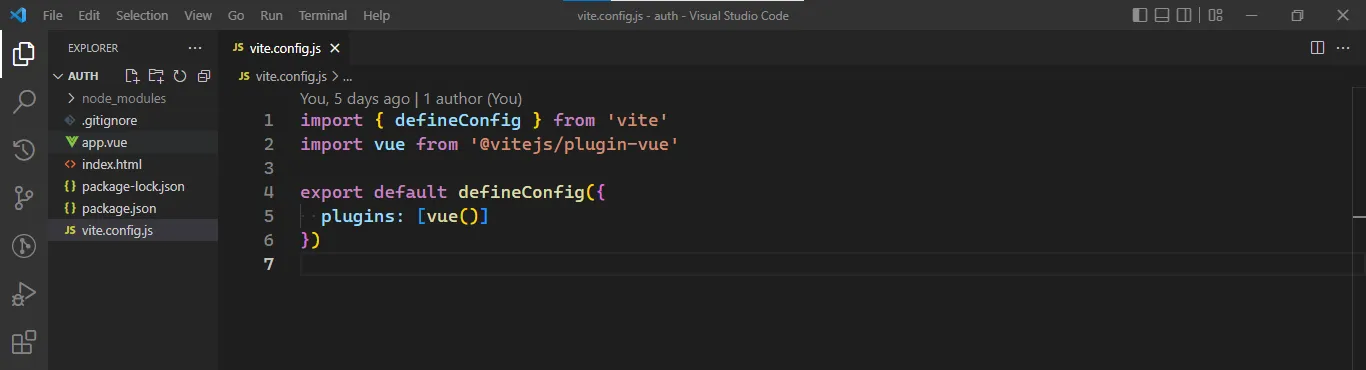 vite.config.js file content
