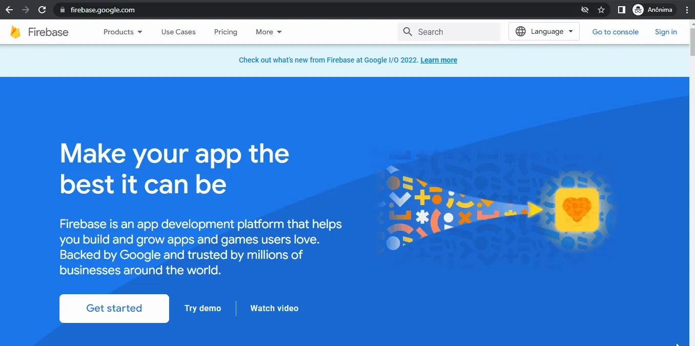 Creating a new Firebase project